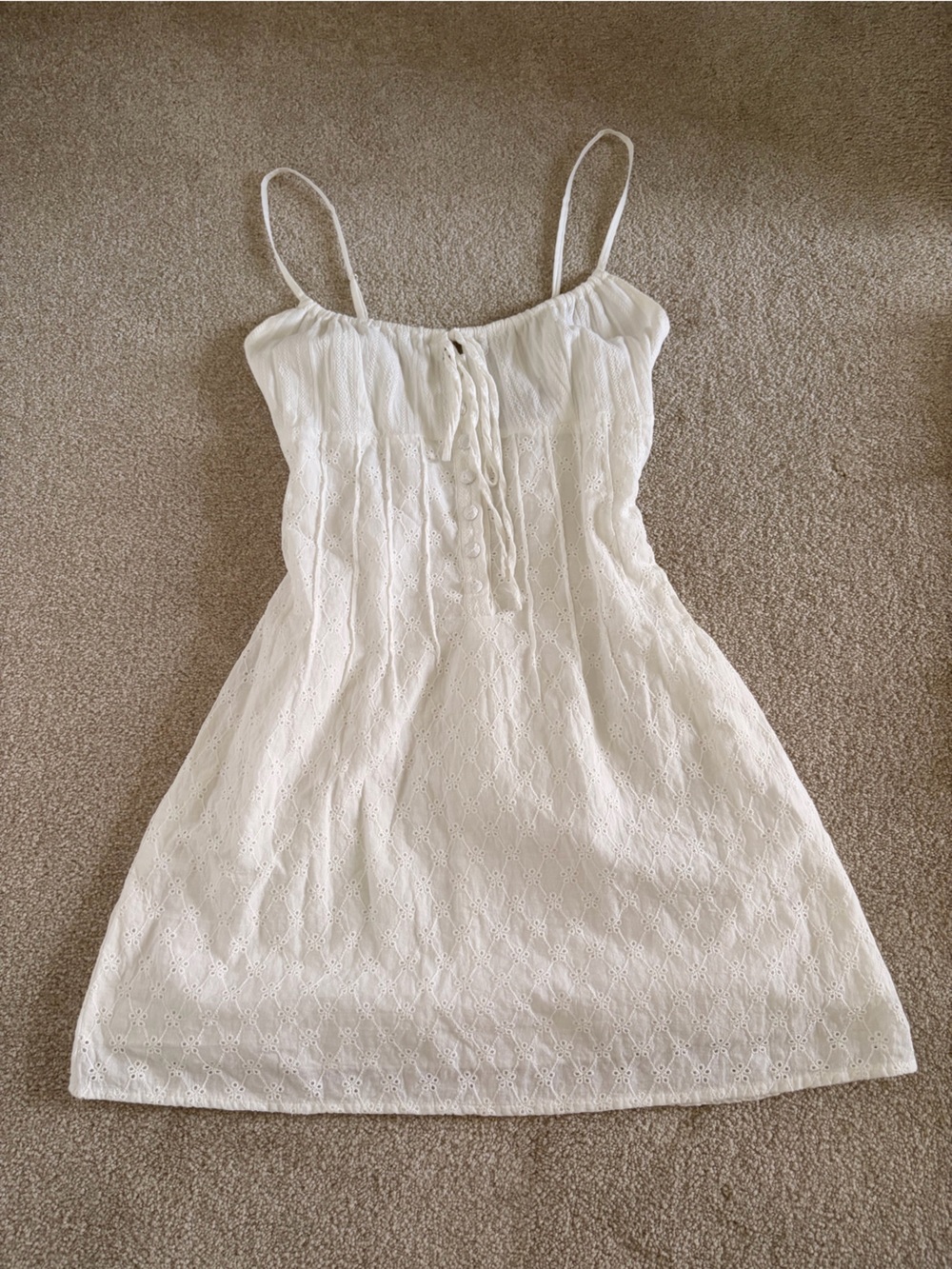 White Fox Boutique White Eyelet Mini Dress